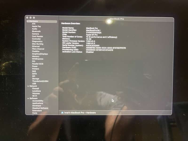 Macbook Pro 16'' M1